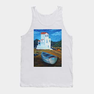 Oil Painting - Harbor of Santa Flavia, Sicily 2011 Tank Top